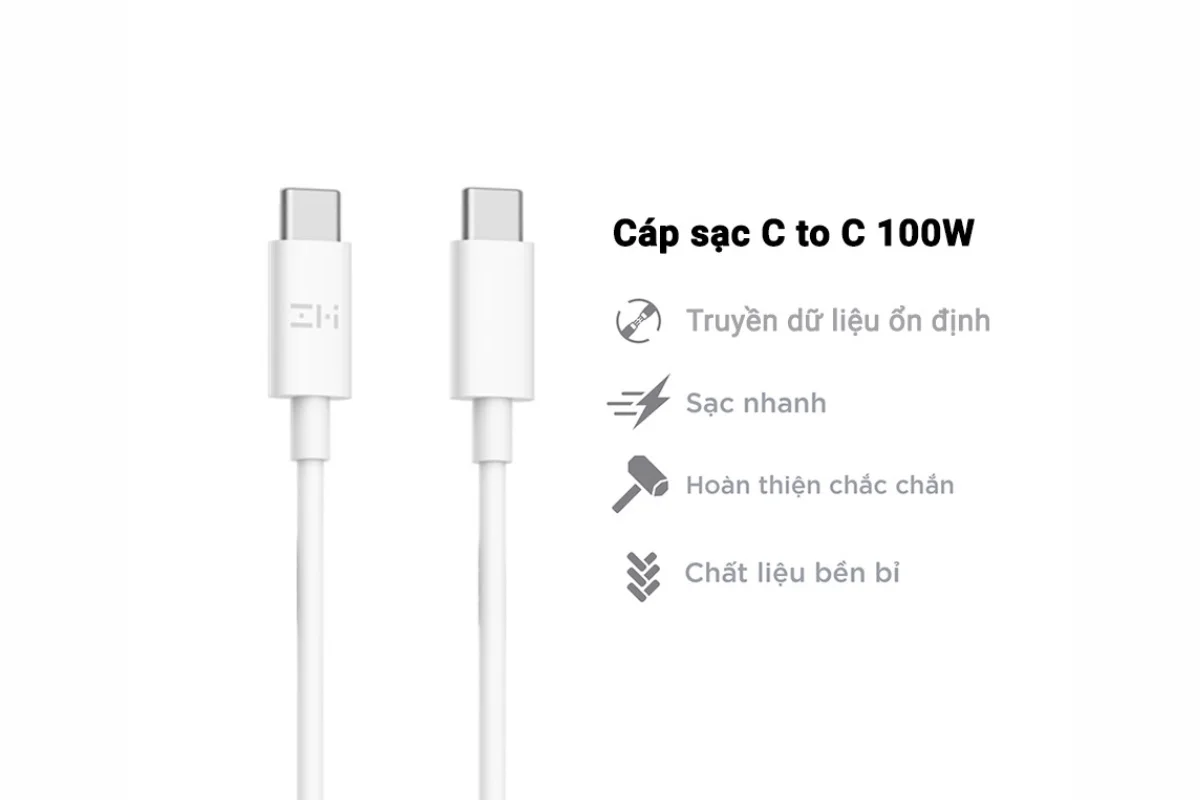 Đặc điểm nổi bật của Cáp sạc Xiaomi Type-C to Type-C 