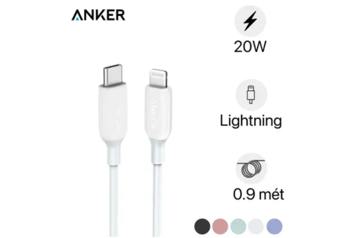 HÌnh ảnh Cáp Type C to Lightning Anker PowerLine III Flow A62 0.9m