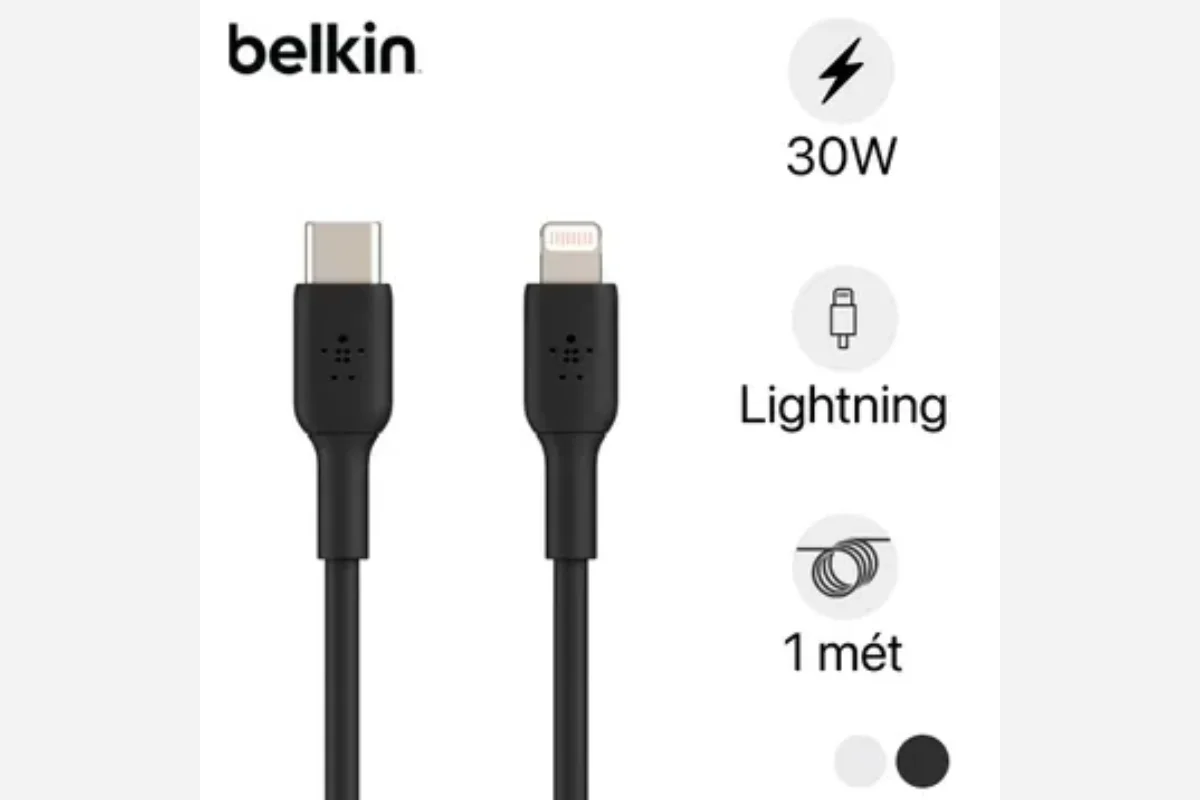 Hình ảnh Cáp Type C to Lightning BElkin CAA003BT1 1m