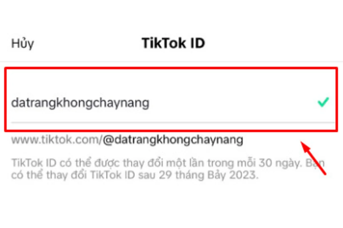 Đổi ID Tiktok