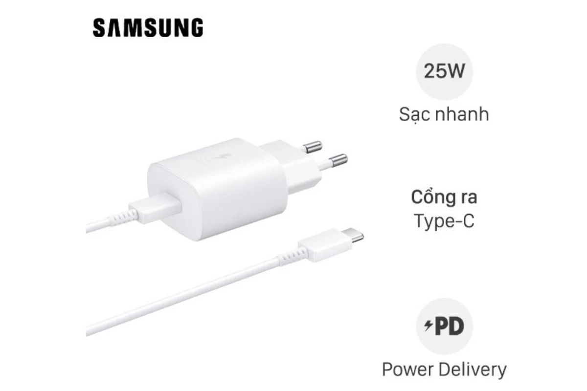 Mua cốc sạc nhanh Samsung 25W kèm cáp Type C To Type C ngay tại Shop.ThanhTrungMobile